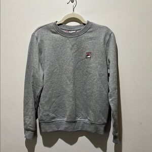 Fila Gray Sweater Crewneck Sweatshirt Size Small